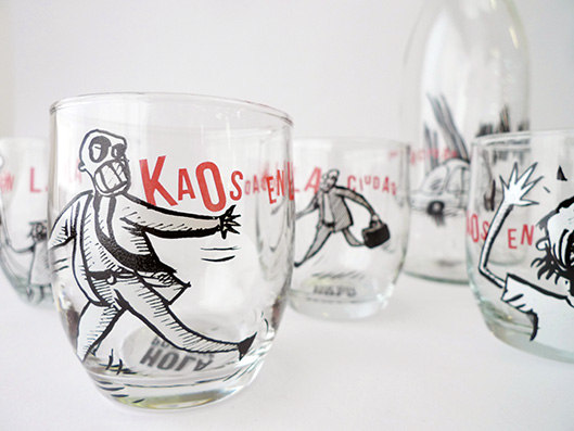Colección de vidrio 'Kaos en la ciudad'.