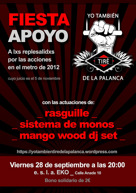 Yo también tiré de la palanca - E.S.L.A. EKO - Madrid - 28-sep-2018 - Sistema de Monos